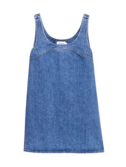 Frame Micro Flare Denim Minidress