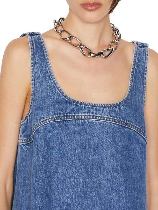 Frame Micro Flare Denim Minidress 8 Frame Micro Flare Denim Minidress - Image 6