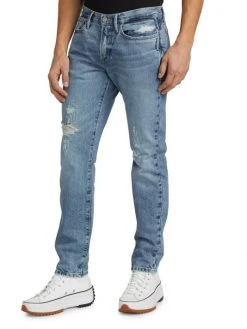Frame L'Homme Distressed Slim-Fit Jeans For Men 12 Frame L'Homme Distressed Slim-Fit Jeans For Men -Frame Sales Store unnamed file 1215