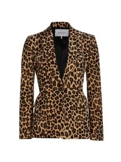 Frame Classic Cheetah-Print Blazer