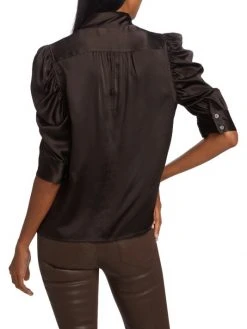 Frame Gillian Ruched Silk Top -Frame Sales Store unnamed file 1360