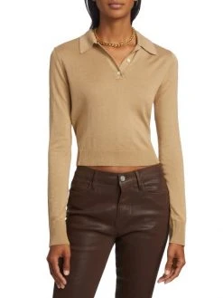 Frame Silk & Cashmere Polo Sweater -Frame Sales Store unnamed file 1390