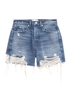 Frame High-Rise Vintage Denim Shorts