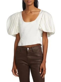 Frame Puff Sleeve U-Neck Top -Frame Sales Store unnamed file 1494