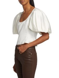 Frame Puff Sleeve U-Neck Top -Frame Sales Store unnamed file 1495