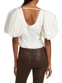 Frame Puff Sleeve U-Neck Top -Frame Sales Store unnamed file 1496