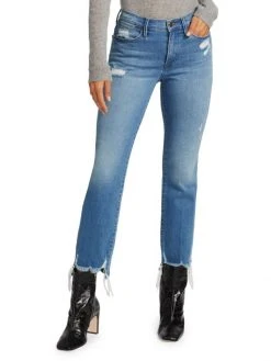 Frame Le High High-Rise Distressed Stretch Straight-Leg Jeans -Frame Sales Store unnamed file 1585