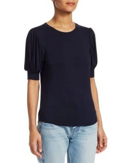Frame Balloon Sleeve Tee Navy -Frame Sales Store unnamed file 1620