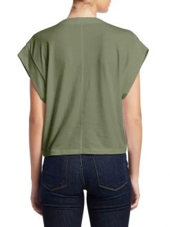 Frame Le High Rise V-Neck Tee Blanc -Frame Sales Store unnamed file 1630