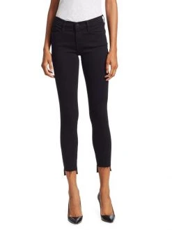 Frame Le Skinny De Jeanne Mid-Rise Raw-Edge Step Hem Jeans -Frame Sales Store unnamed file 1661
