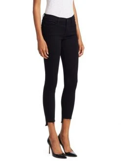 Frame Le Skinny De Jeanne Mid-Rise Raw-Edge Step Hem Jeans -Frame Sales Store unnamed file 1662