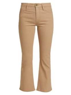 Frame Le Crop Mid-Rise Stretch Coated Mini Boot-Cut Jeans Toasted Almond -Frame Sales Store unnamed file 1766