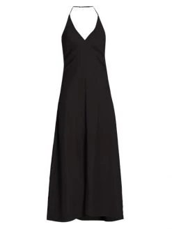 Frame Lattice-Back Halter Sundress Surplus