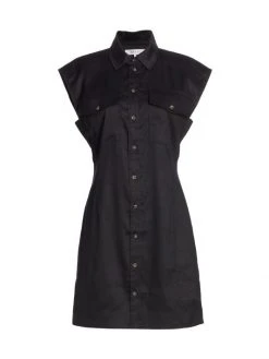 Frame Arie Cap Sleeve Shirtdress
