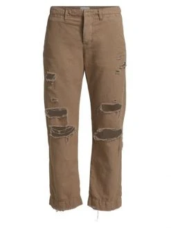 Frame Le Tomboy High-Rise Cotton Trousers