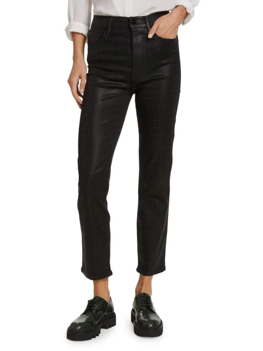 Frame Le Sylvie Croc-Printed Stretch Coated Jeans 5 Frame Le Sylvie Croc-Printed Stretch Coated Jeans - Image 3