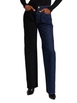 Frame Le Jane High-Rise Two-Tone Straight-Fit Jeans -Frame Sales Store unnamed file 1991