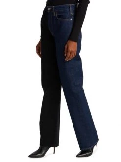 Frame Le Jane High-Rise Two-Tone Straight-Fit Jeans -Frame Sales Store unnamed file 1992