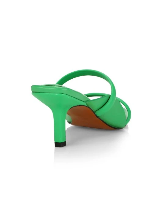 Frame Le Carlotta Leather Mules Grass Green 5 Frame Le Carlotta Leather Mules Grass Green - Image 3