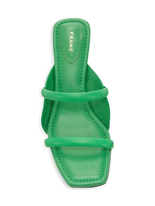 Frame Le Carlotta Leather Mules Grass Green 7 Frame Le Carlotta Leather Mules Grass Green - Image 5