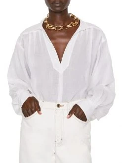 Frame Silk Popover Blouse