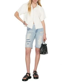 Frame Pleated Leather Lounge Shirt -Frame Sales Store unnamed file 210