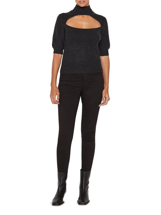 Frame Cut-Out Turtleneck Short Sleeve Sweater 4 Frame Cut-Out Turtleneck Short Sleeve Sweater - Image 2