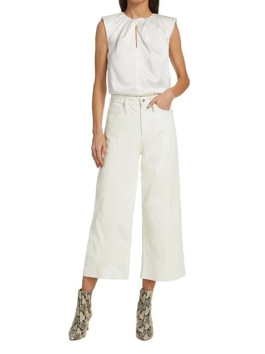Frame Leather Cropped Wide-Leg Pants 4 Frame Leather Cropped Wide-Leg Pants - Image 2