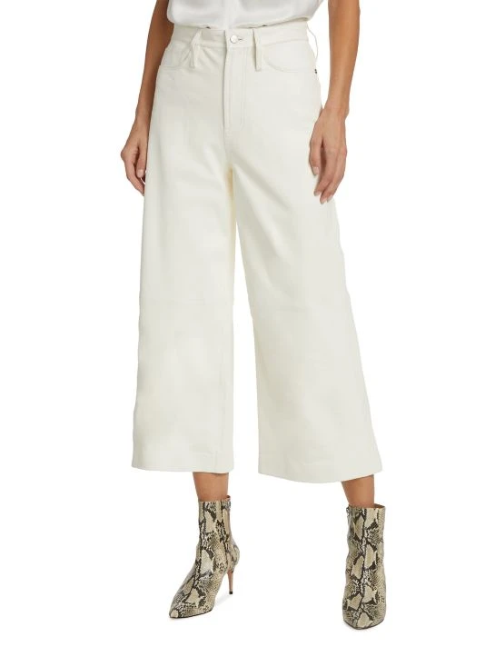 Frame Leather Cropped Wide-Leg Pants 5 Frame Leather Cropped Wide-Leg Pants - Image 3