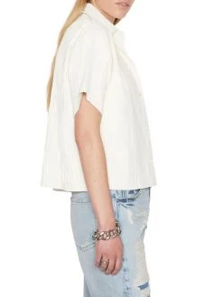 Frame Pleated Leather Lounge Shirt -Frame Sales Store unnamed file 212