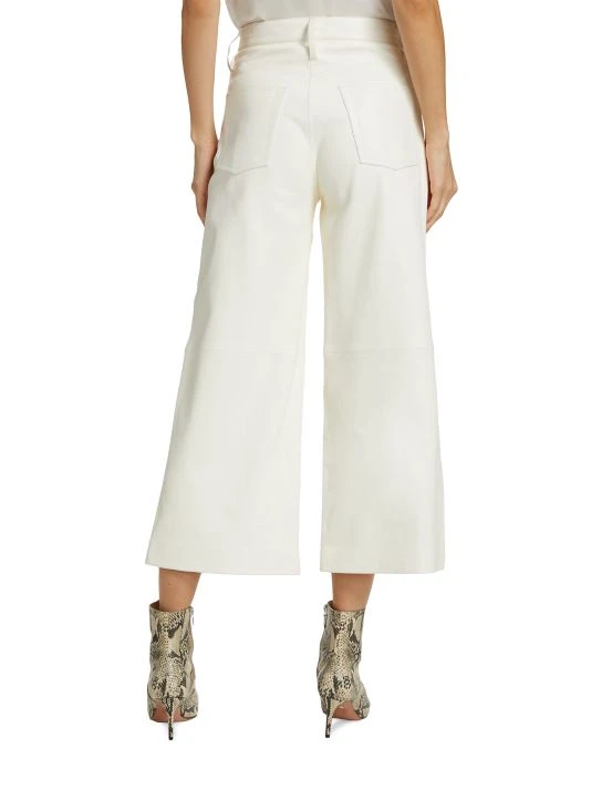 Frame Leather Cropped Wide-Leg Pants 7 Frame Leather Cropped Wide-Leg Pants - Image 5