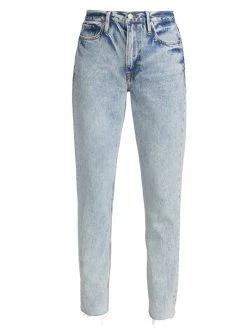 Frame Le Piper Raw Hem Straight-Fit Jeans