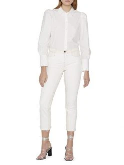 Frame Le High Spring Mix Raw Hem Stretch Straight-Leg Jeans 10 Frame Le High Spring Mix Raw Hem Stretch Straight-Leg Jeans -Frame Sales Store unnamed file 2164