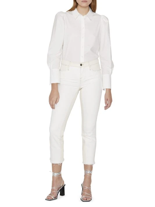 Frame Le High Spring Mix Raw Hem Stretch Straight-Leg Jeans 4 Frame Le High Spring Mix Raw Hem Stretch Straight-Leg Jeans - Image 2