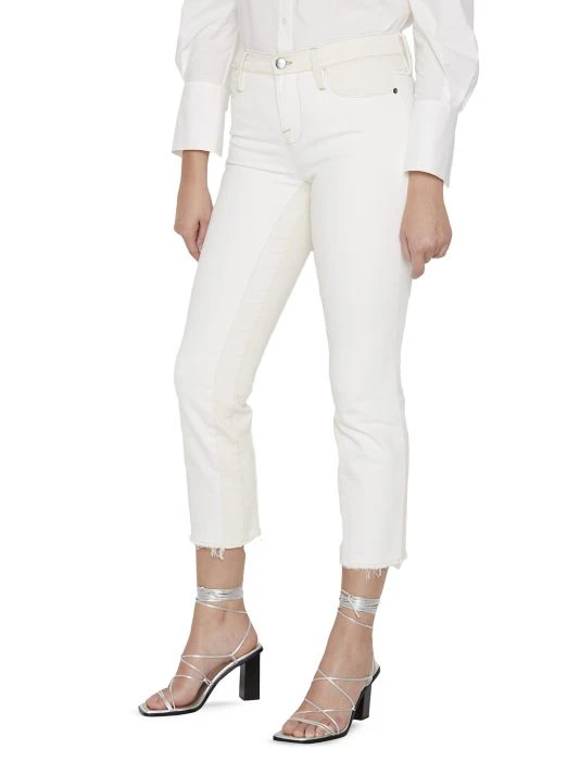 Frame Le High Spring Mix Raw Hem Stretch Straight-Leg Jeans 6 Frame Le High Spring Mix Raw Hem Stretch Straight-Leg Jeans - Image 4