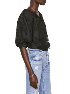 Frame Eyelet Puff-Sleeve Blouse -Frame Sales Store unnamed file 2180