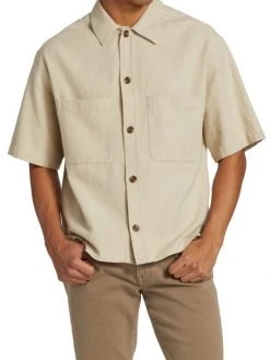 Frame Short-Sleeve Button-Up Shirt For Men -Frame Sales Store unnamed file 2191