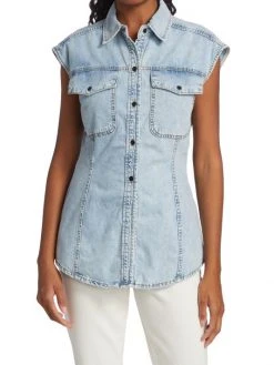 Frame Arie Denim Button-Front Top 11 Frame Arie Denim Button-Front Top -Frame Sales Store unnamed file 2221