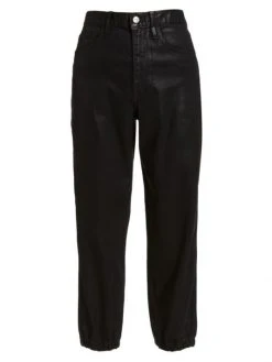 Frame Le Lounge Stretch Coated Crop Jeans