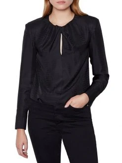 Frame Embossed Twisted Neck Top -Frame Sales Store unnamed file 2247