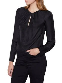 Frame Embossed Twisted Neck Top -Frame Sales Store unnamed file 2248