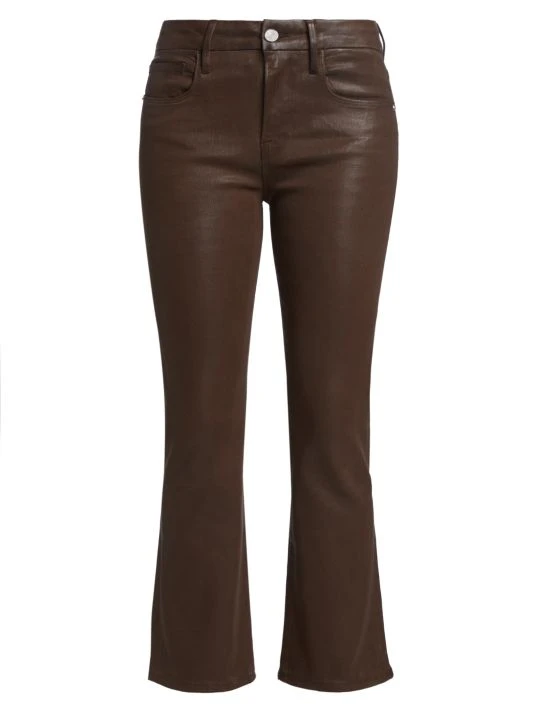 Frame Le Crop Mini Boot Mid-Rise Coated Flare Jeans 3 Frame Le Crop Mini Boot Mid-Rise Coated Flare Jeans