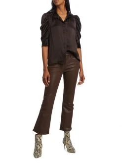 Frame Le Crop Mini Boot Mid-Rise Coated Flare Jeans 10 Frame Le Crop Mini Boot Mid-Rise Coated Flare Jeans -Frame Sales Store unnamed file 226