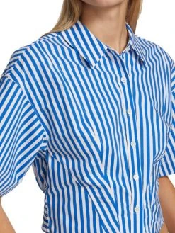 Frame Striped Cropped Shirt -Frame Sales Store unnamed file 2263