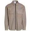 Frame Bonded Leather Overshirt For Men