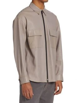 Frame Bonded Leather Overshirt For Men -Frame Sales Store unnamed file 2275