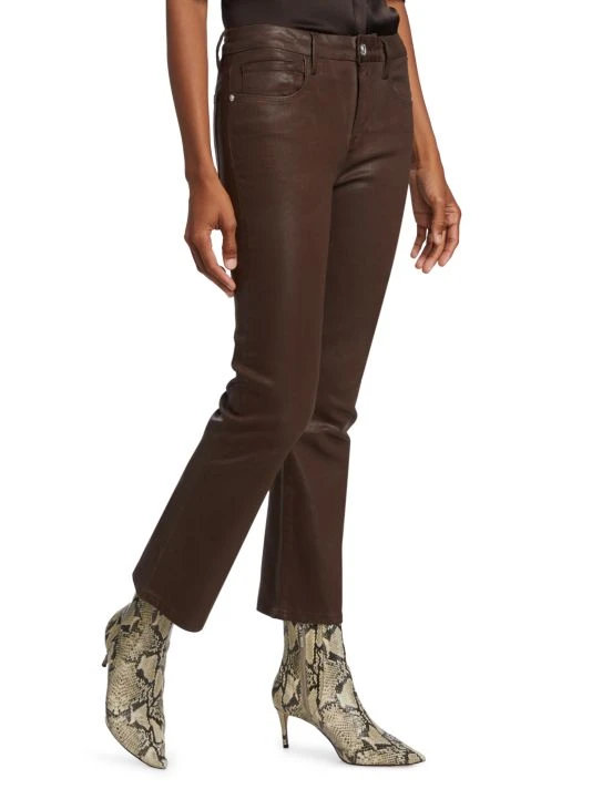 Frame Le Crop Mini Boot Mid-Rise Coated Flare Jeans 6 Frame Le Crop Mini Boot Mid-Rise Coated Flare Jeans - Image 4