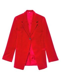 Frame Velvet Single-Button Blazer