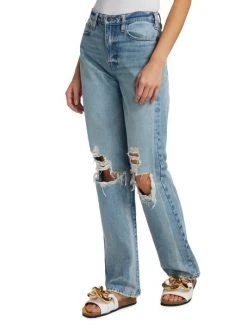 Frame Le Jane High-Rise Distressed Straight-Leg Jeans -Frame Sales Store unnamed file 2305