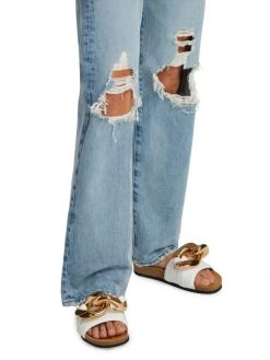 Frame Le Jane High-Rise Distressed Straight-Leg Jeans -Frame Sales Store unnamed file 2307